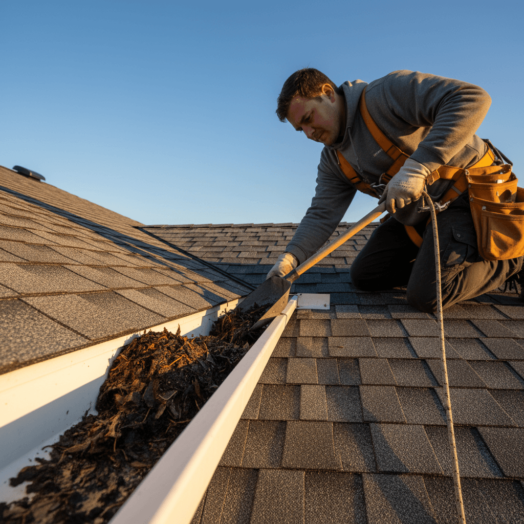 Roof and gutter cleaning